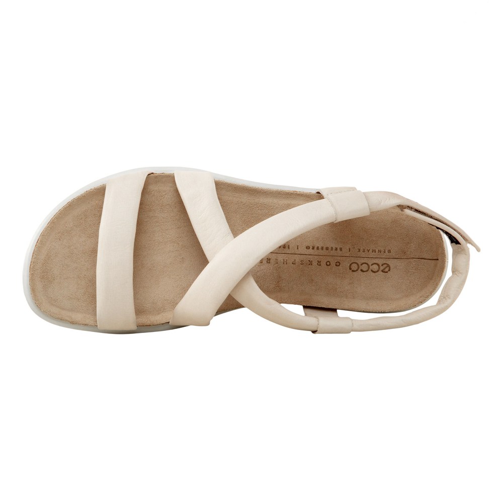 Sandalias Mujer - ECCO Corksphere Flat - Beige - MFO314027